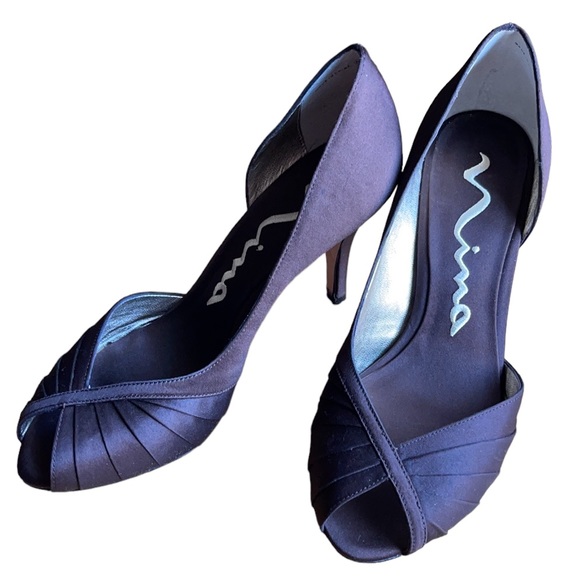 Nina Fleur Brown Chocolate Luste Peep-toe Pumps - Picture 11 of 11